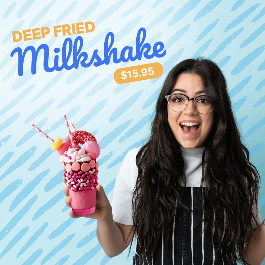 Scan to Order and Pay: Deep Fried Milkshake LTO - QR code menu spotlight.