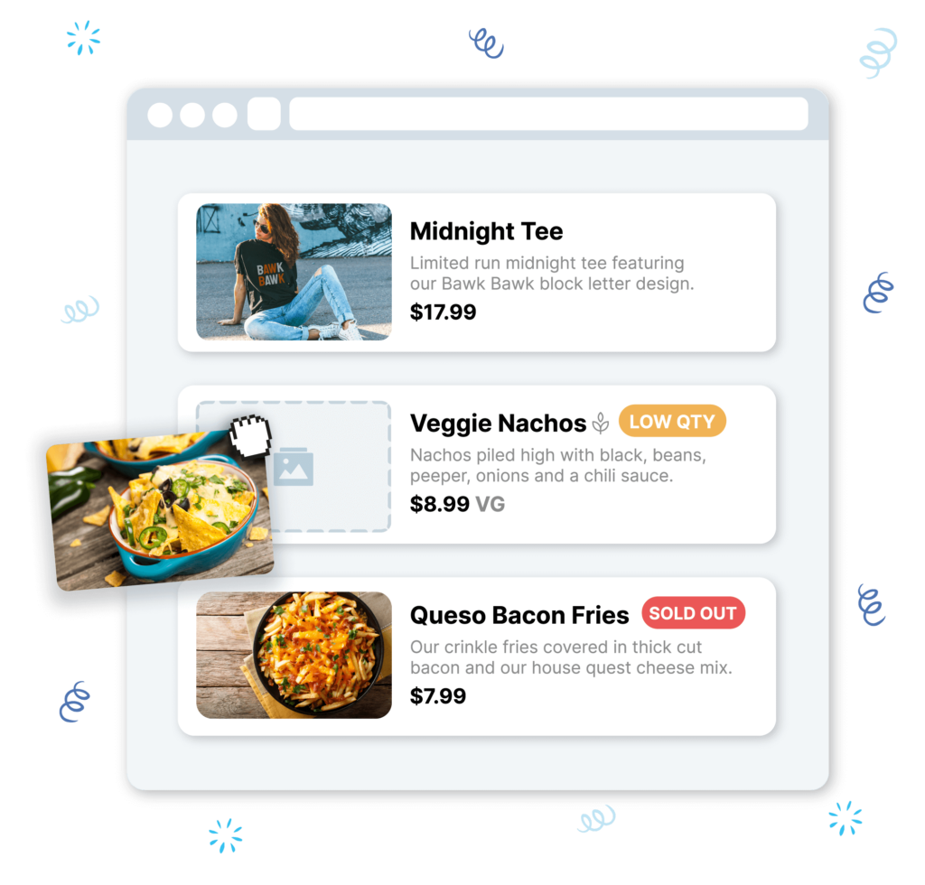 Smart, digital menus uniquely designed by our restaurant experts.